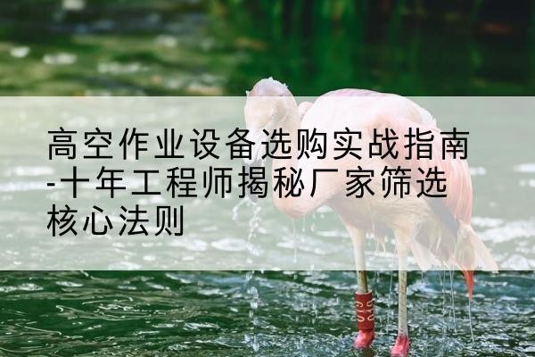 溧阳剪叉式升降机厂家-高空作业设备选购实战指南-十年工程师揭秘厂家筛选核心法则
