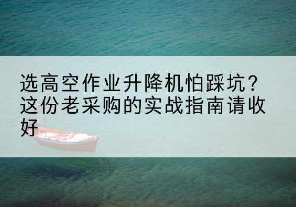 溧阳高空作业升降机厂家推荐-选高空作业升降机怕踩坑？这份老采购的实战指南请收好